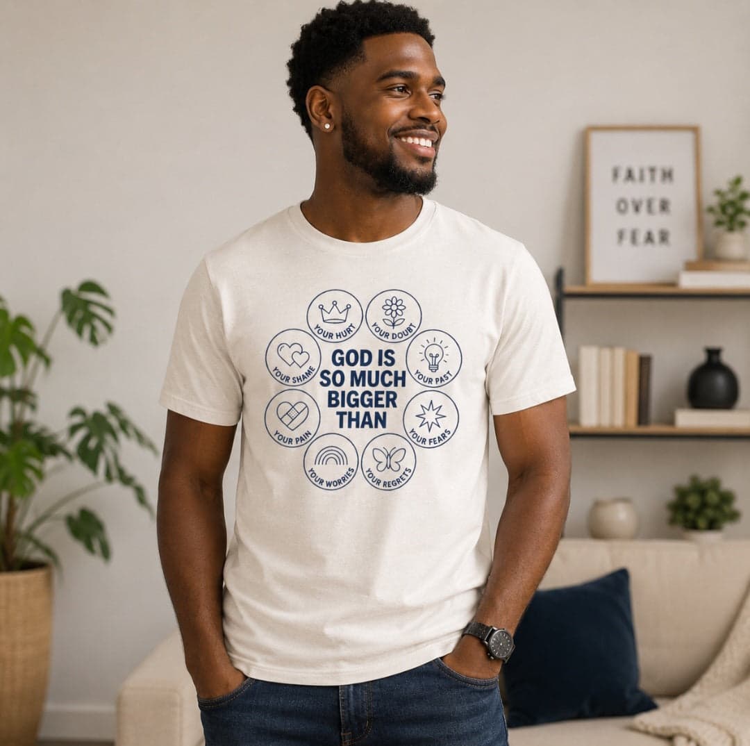 God Is Bigger Tee | Christian Faith Streetwear | African Heritage | Sister Style